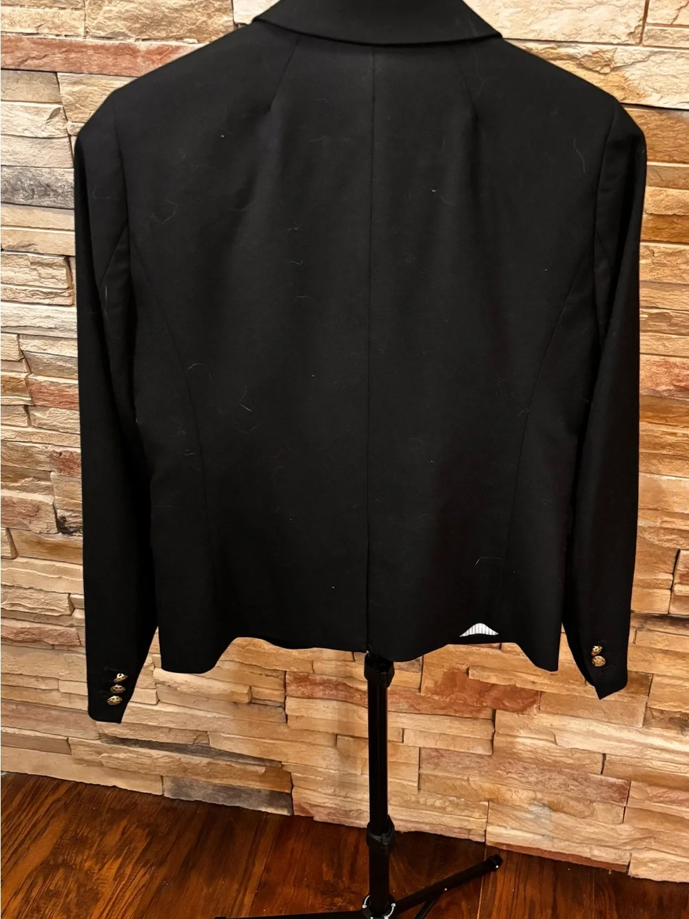 J. Crew Black Women’s Sport Coat with Gold Buttons